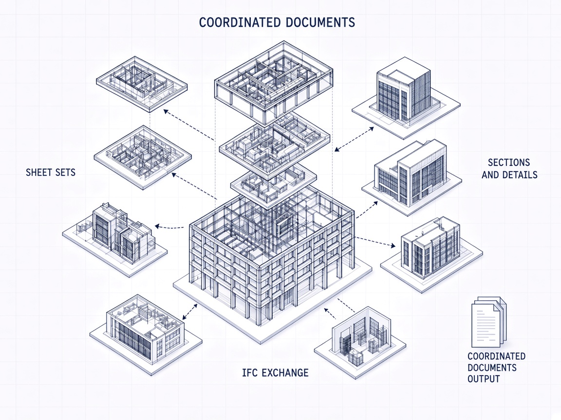 Coordinated documents output from the federated model